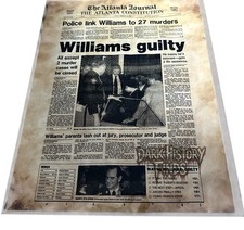 Wayne Williams Guilty The Atlanta Journal Newspaper Headline picture