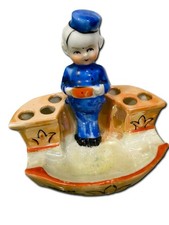 Japan Lusterware Vtg 1930s Bellhop Ashtray Cigarette Banbridge Ireland Souvenir picture
