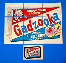 1973 Topps Wacky Packages Series 1 Complete Gadzooka Puzzle Checklist & Sticker picture