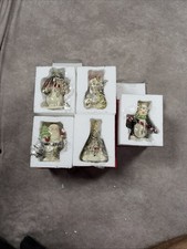 Lenox Very Merry Christmas Porcelain Set of 5 Ornaments New In Boxes picture