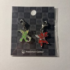 Pokemon Center Japan EXCLUSIVE - Metal Keychain Charm - Scyther and Scizor New picture