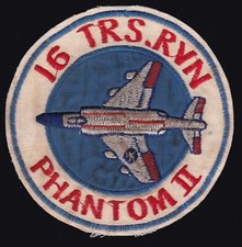 USAF 16th TRS Tactical Reconnaissance Squadron RVN Phantom 2 Vietnam Patch #3 picture