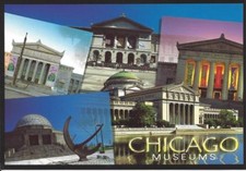 multi picture Postcard Chicago museums Chicago Illinois picture