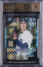 2005 BOWMAN CHROME X-FRACTOR AUTO #331 JUSTIN VERLANDER /225 BGS 9.5 picture