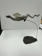 1988 LaRocca Hudson Pewter Flying Winged Dragon Flight Desktop Figurine picture