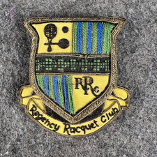Vintage Gold Crest Ltd. Blazer Badge Regency Racquet Club McLean Va. picture