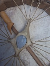 **   NATIVE AMERICAN BISON HIDE HAND  DRUM  SHAMAN  QUALITY * picture
