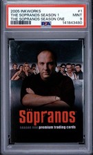 🔥2005 INKWORKS THE SOPRANOS SEASON ONE #1 CARD #1 TONY SOPRANO RC PSA 9 picture