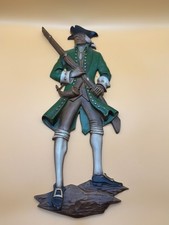 Vintage 2 Sexton Cast Metal 1966 Wall Statues Minute Man Continental Army picture