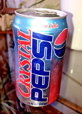 RARE Vintage Crystal Clear Pepsi Empty Unopened Full Can -  picture