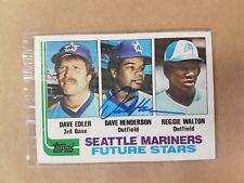Dave Henderson Autograph Photo SPORTS signed Baseball card MLB topps 1982 picture