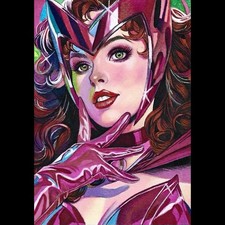 【Golden Card】GGC Studio Marvel Scarlet Witch Artist Auto Sketch Card 1/1 picture