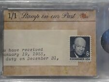 THE BAR 2019 DWIGHT EISENHOWER STAMP/J. EDGAR HOOVER DOC. RELIC SSP 1/1 picture