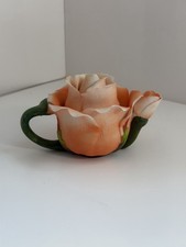 Enesco Otagiri Cosmos Rose Petal Teapot Trinket Box STUNNING picture
