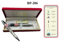 USA Landmarks, Semiquincentennial Commemorative Pen, American Flag Design picture
