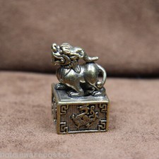 Retro Bronze Seal Animal Miniature Tabletop Handicraft Decoration Accessories picture