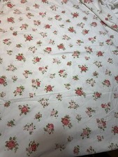 Vintage 1960s Lady Pepperell Floral Flat Bed Sheet Twin Fine Combed Percale USA picture