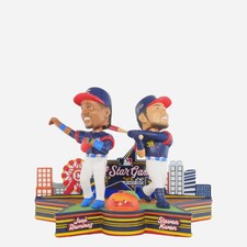 Jose Ramirez Steven Kwan Cleveland Guardians 2025 All-Star Mini Bobblehead Scene picture