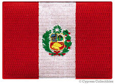 PERU FLAG PATCH PERUVIAN SOUTH AMERICAN NATIONAL EMBLEM embroidered iron-on NEW picture