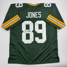 Autographed/Signed James Jones Green Bay Green Football Jersey JSA COA picture
