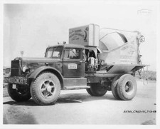 1949 Autocar C90D Mixer Truck Press Photo 0050 - Montaup Sand Gravel and Const picture