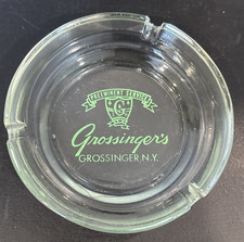 Vintage Grossinger’s Clear Glass Round Ashtray Preeminent Services New York picture