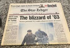 The Star- Ledger The Blizzard Of 2003 -February 17, 2003 NJ Gets A Foot Or More picture