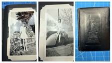 Vintage 1940s Photo Album • 60+ Original Black & White • Pin-Up, Cars, Pets picture