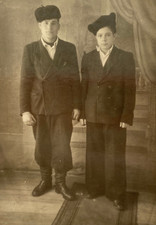 Affectionate handsome young men guys portrait soviet life ussr vintage photo picture