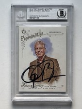 ANTHONY BOURDAIN Signed 2014 Topps Allen & Ginter #210 Beckett/BAS picture