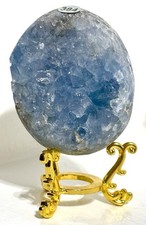 Large 387g Celestite Crystal Cluster Geode Nice Clarity Gemstone 70mm X 68mm picture