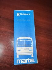 Vintage 1980 Atlanta Ga. Marta SHOPPERS  Bus Route Guide Map picture