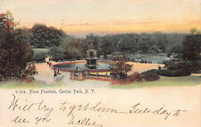 Place Fountain, Central Park, Manhattan, New York City, Postcard, Used in 1907 picture