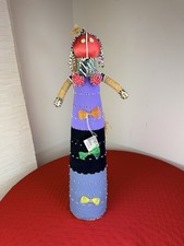Vtg Ndebele Doll South Africa Beaded Tribal Folk Art Handmade Out Of Africa 24” picture
