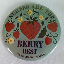 Nurses Are The Berry Best Logo Pin Button picture