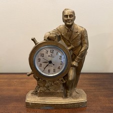 1930s Franklin D. Roosevelt New Deal Clock - Gibraltar Electric Model 15 picture