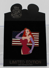 B4 Disney Shopping/Store LE Pin Saluting the Flag Patriotic Jessica Rabbit picture