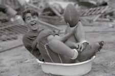 Young Football jock in Wash Tub WWII gentleman's gay photo collection 4x6 picture