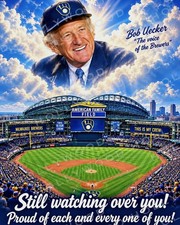 BOB UECKER 8x10 PHOTO MILWAUKEE BREWERS WORLD SERIES 2026 #18 WM picture