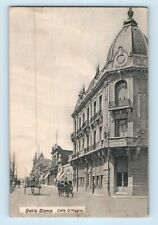 Argentina, BAHIA BLANCA Calle O'Higgins Royal Hotel 1918 Horse Wagon Postcard A8 picture