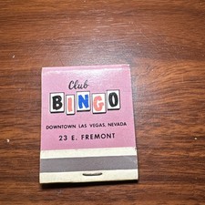 Vintage Club Bingo Matchbook Downtown Las Vegas Nevada 23 E Fremont Casino Atlas picture