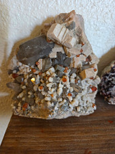 Spessartine Garnet On Smokey Quartz picture