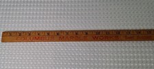 Vintage Yardstick Columbus Marble Works Wood Ruler Advertising Yard Stick picture