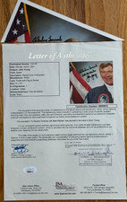 John Young Handwriting Photo Cut NASA Apollo 16 Moonwalker JSA LOA picture