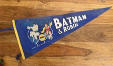 Vintage 1966 Batman & Robin Felt Pennant Blue National Periodical Publications picture