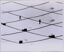 LG827 1982 Original Photo INSPECTION OF METRODOME ROOF Workers Walking Bldg picture