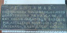 1979 CANTAMAR Massive 50lb Bronze Ship Plaque WWII Minesweeper Yacht Conversion picture
