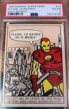 🐲1966 Donruss Marvel Super Heroes #19 Iron Man PSA 4 Rookie Year Comic Cards🕷 picture