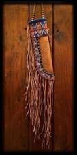 Native American Sioux Handmade Knife Sheath Indian Beaded Knife Sheath picture
