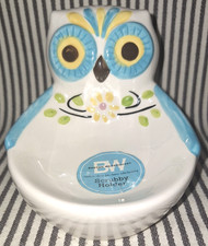 NWT NOS VTG RETRO OWL BIRD SCRUBBY SPONGE SOAP HOLDER TRINKET RING DISH TRAY picture